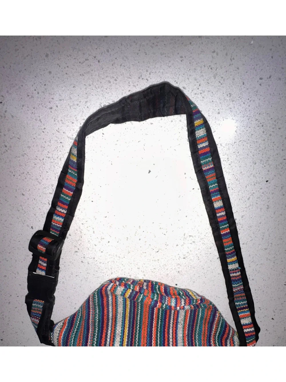 Boho Multicolor Striped Woven Fanny Pack Belt Bag Adjustable